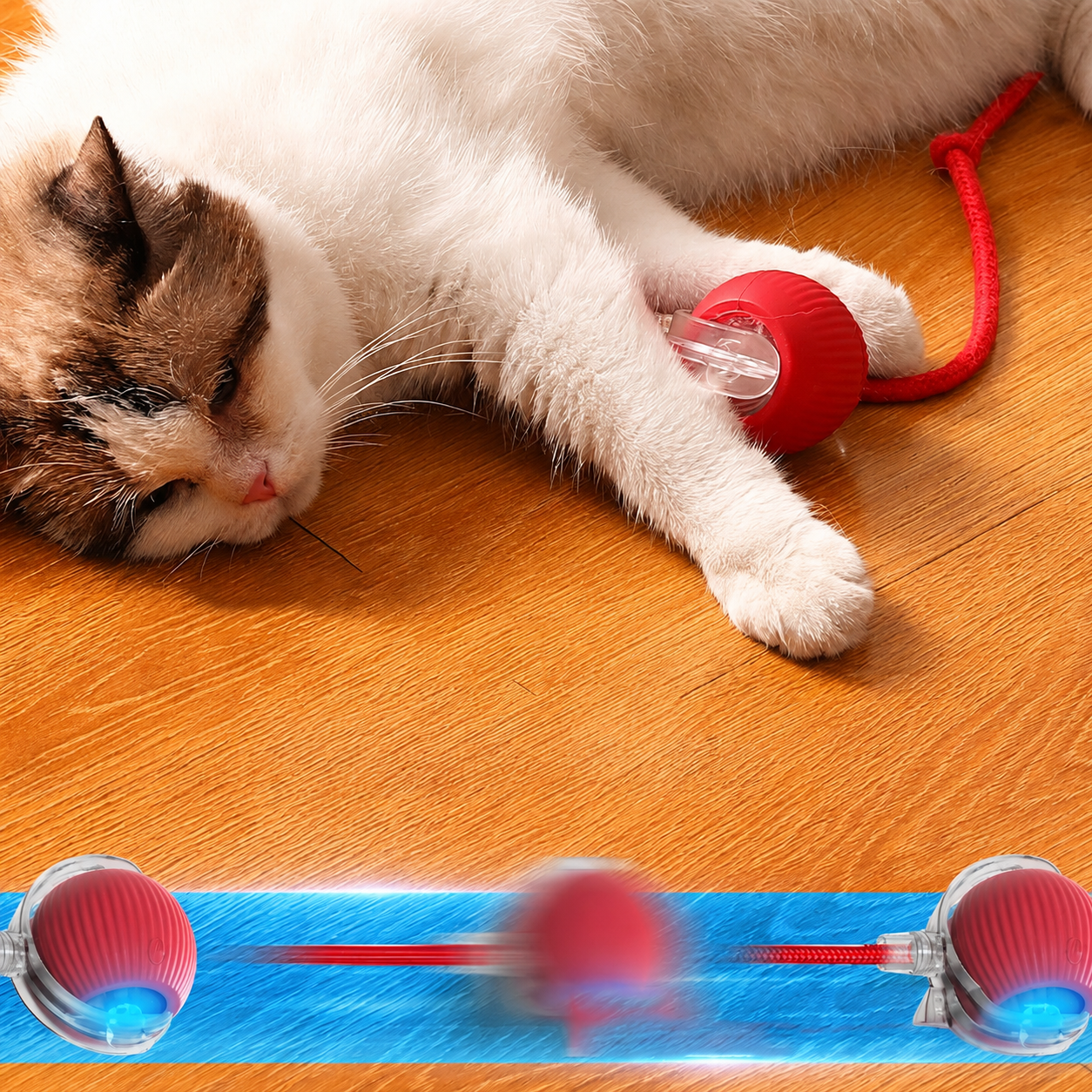 Bola Interactiva para Gatos — Juguete Eléctrico Automático con Sensor de Movimiento